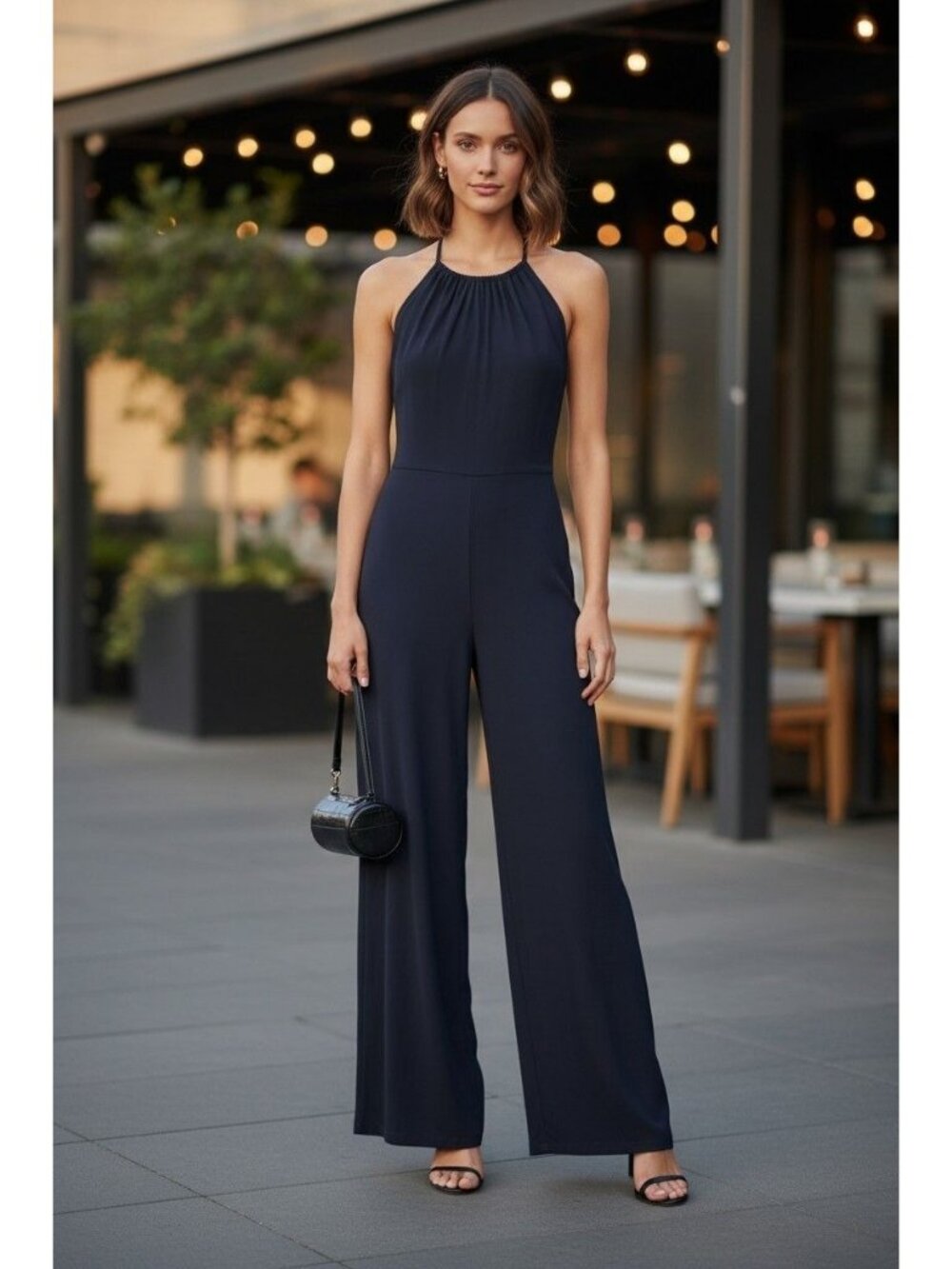 Eres Donna Twist Halter Jumpsuit -  Size Medium - New With Tags !!